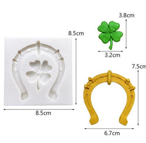 Shamrock & Horsehoe Silicone Fondant Mould