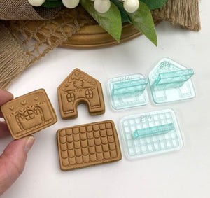 Mini Gingerbread House Cutter & Stamp Set