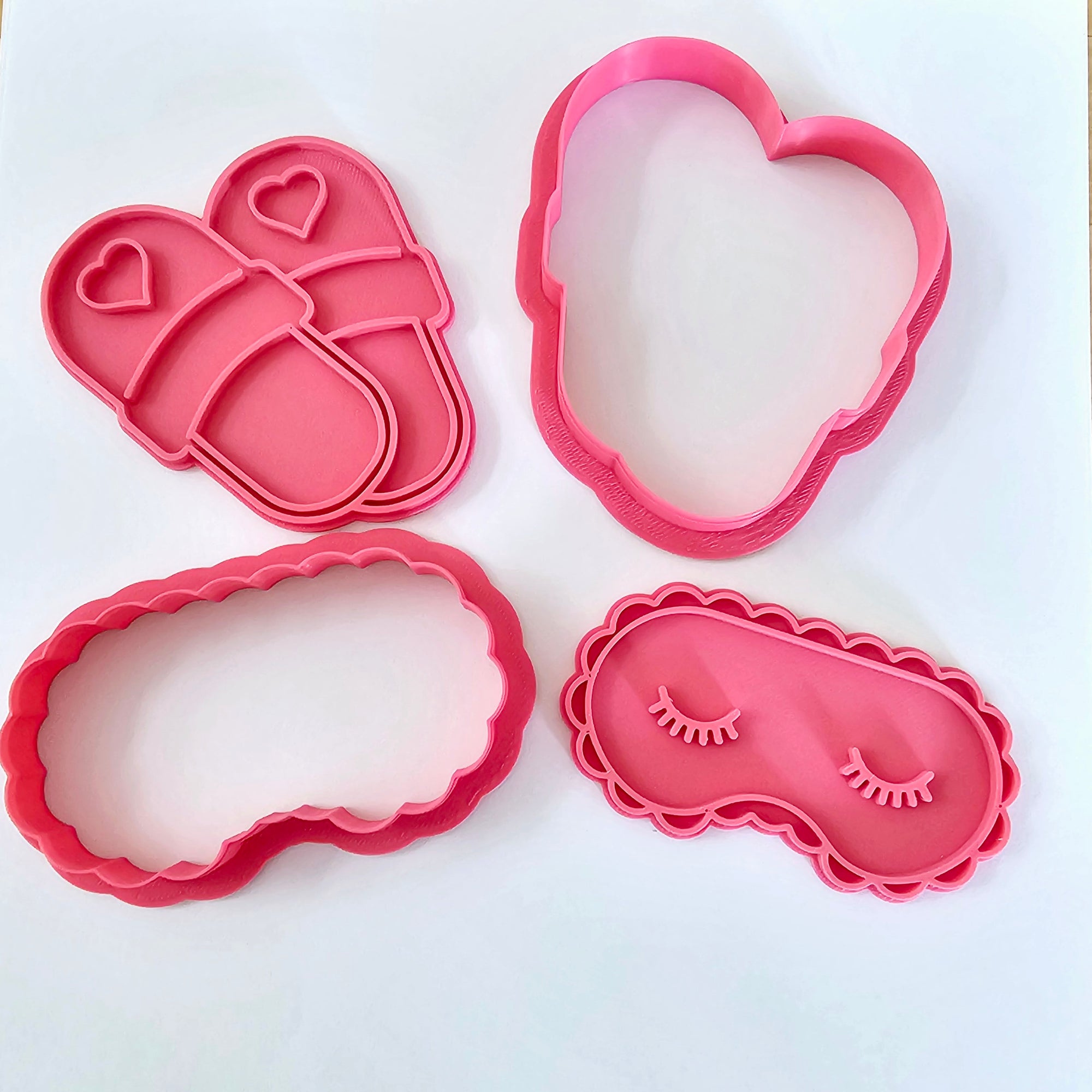 Eyemask & Slippers Cookie Cutter & Stamp Set