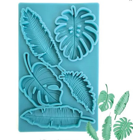Large Tropical Leaves Fondant Silicone Mould