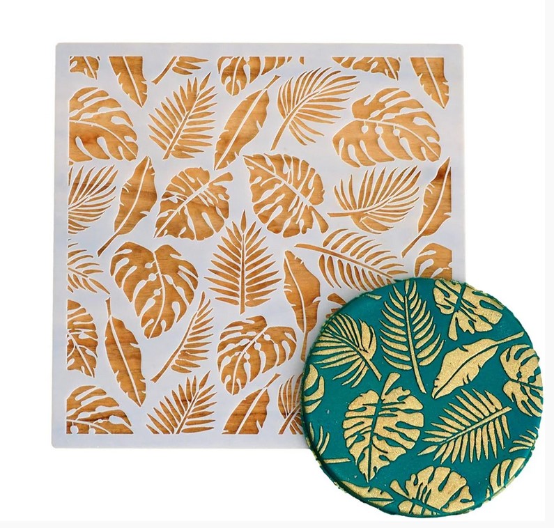 Tropical Palm Leaf Cookie Stencil