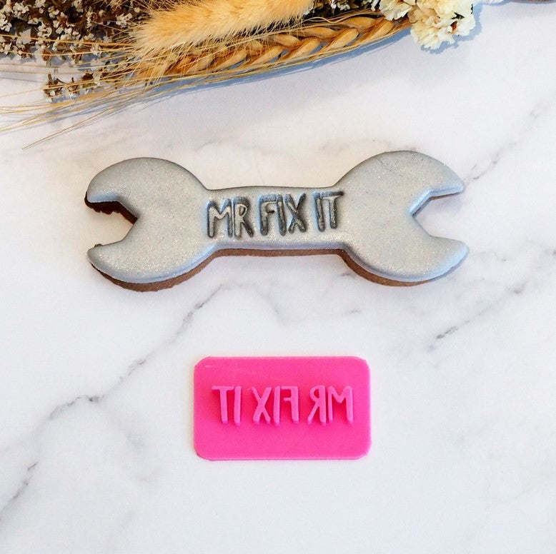 Wrench Cookie Cutter & Mr Fix it Stamp