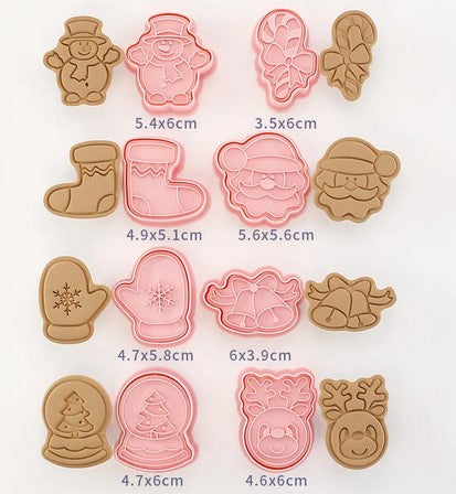 Christmas Cookie Cutter & Stamp Set