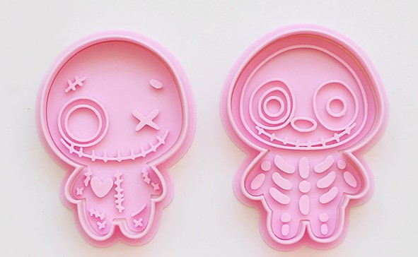 Cute Zombie Cookie Cutter & Emboss Stamp Set
