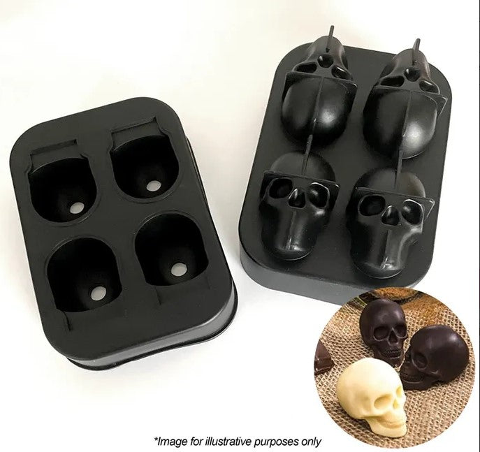 Four Skull Silicone Mould | Cookie Cutter Shop Australia