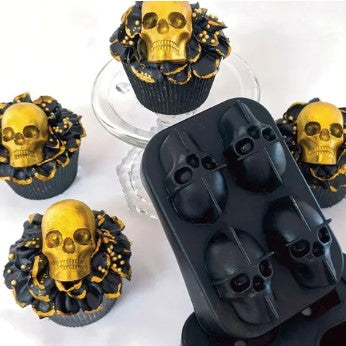Four Skull Silicone Mould | Cookie Cutter Shop Australia