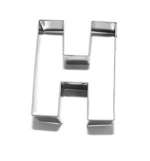 Letter H 6.5 cm Cookie Cutter Stainless Steel-Cookie Cutter Shop Australia