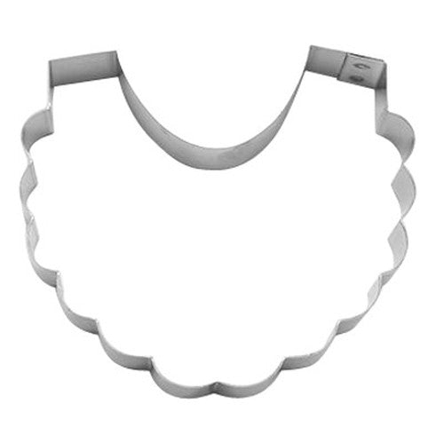 Frilly Baby Bib 8.5cm Cookie Cutter-Cookie Cutter Shop Australia