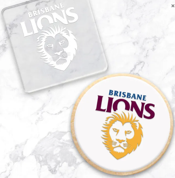 Brisbane Lions AFL Debosser | Cookie Cutter Shop Australia
