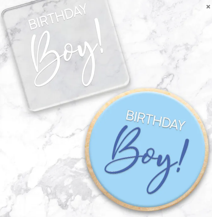 Birthday Boy Fondant Debosser | Cookie Cutter Shop Australia