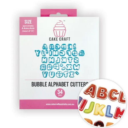Bubble Style Font Alphabet Cutters | Cookie Cutter Shop Australia