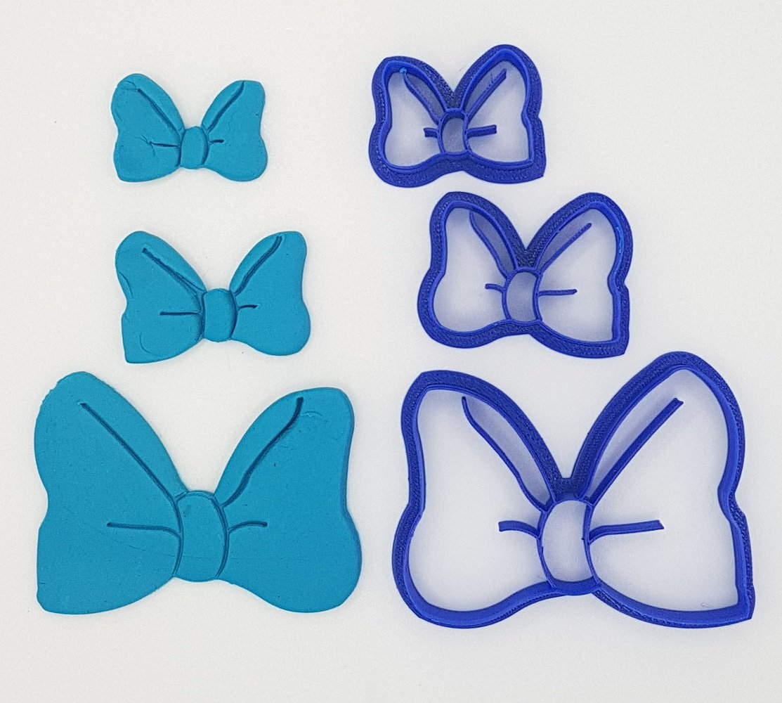 Bow Cookie Cutter Set with Internal Detail 3 Pieces