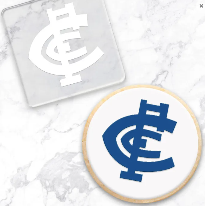 Carlton Blues AFL Fondant Debosser | Cookie Cutter Shop Australia