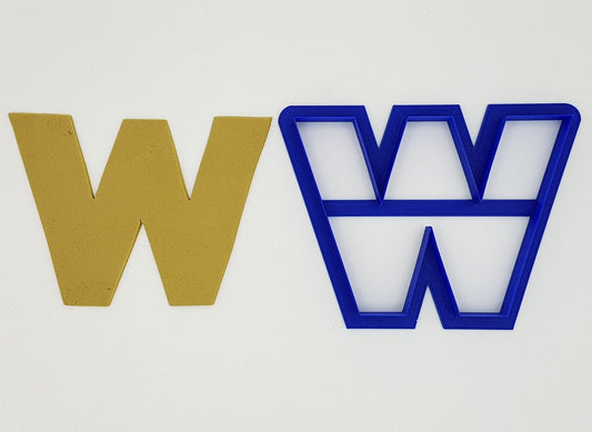 Chunky Alphabet Letter W 9.5cm Cookie Cutter