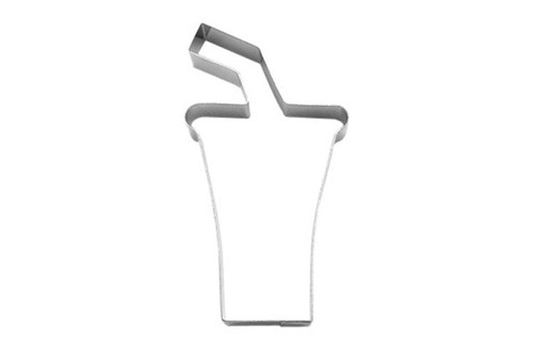 Cup with Straw 10cm Cookie Cutter-Cookie Cutter Shop Australia