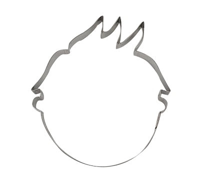 Head With Spiked Top Hair 10cm Cookie Cutter | Cookie Cutter Shop Australia
