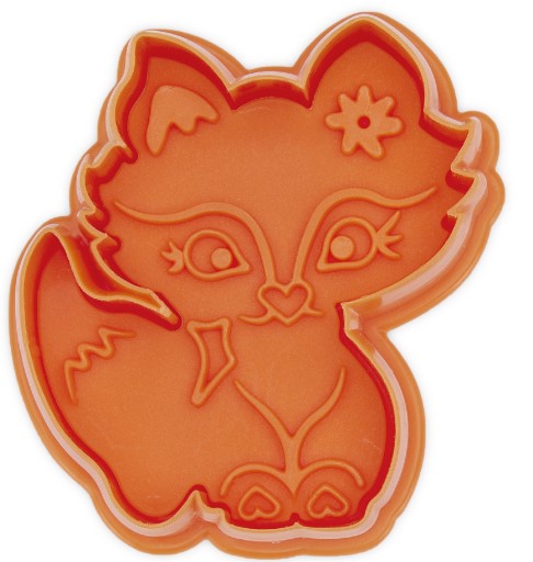 Fox Cookie Cookie Cutter Stamper with Ejector 6.5cm