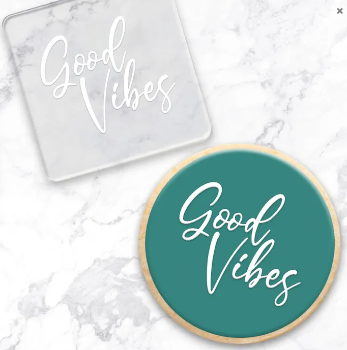 Good Vibes Fondant Debosser | Cookie Cutter Shop Australia