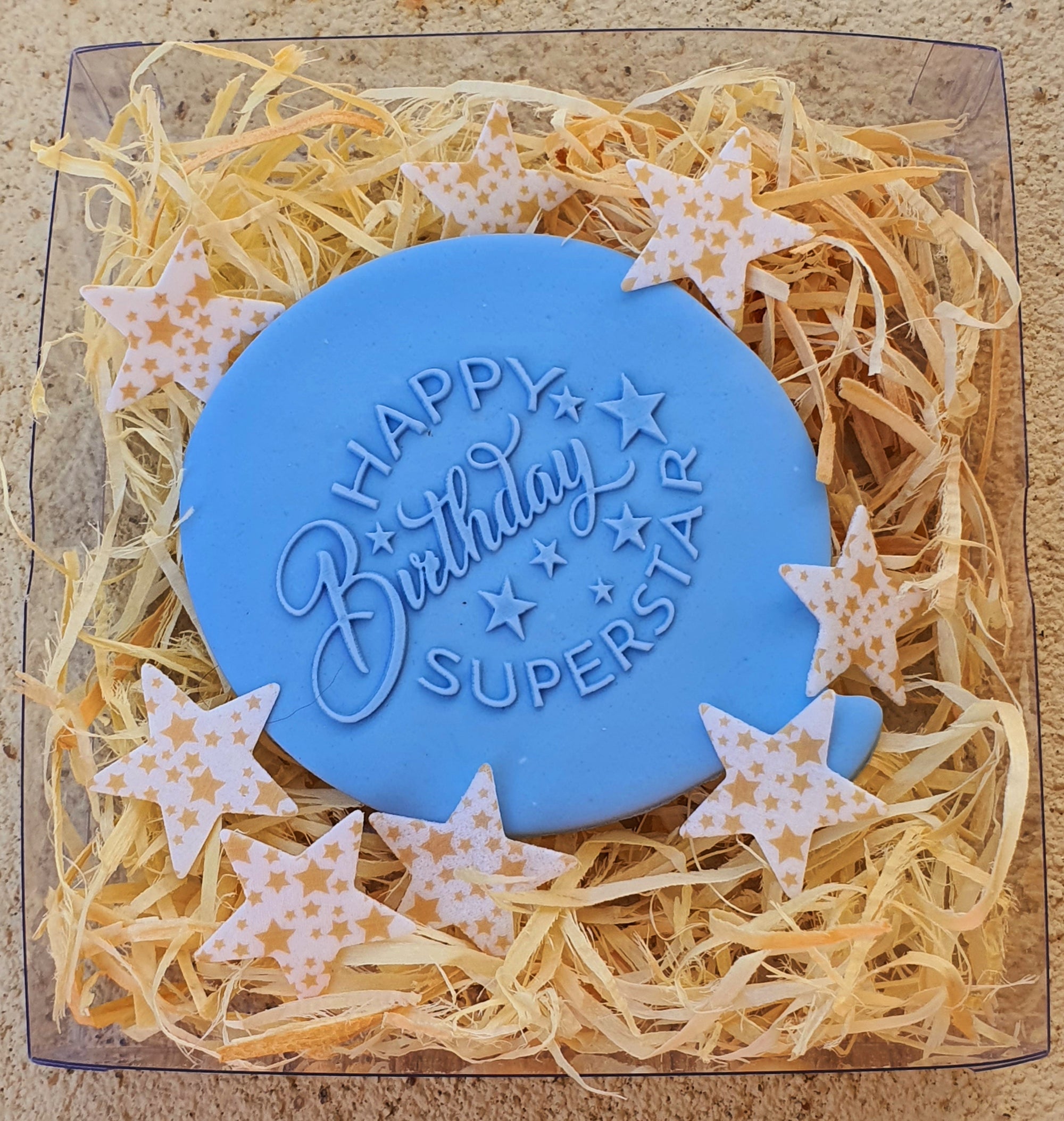 Happy Birthday Superstar Fondant Debosser | Cookie Cutter Shop Australia