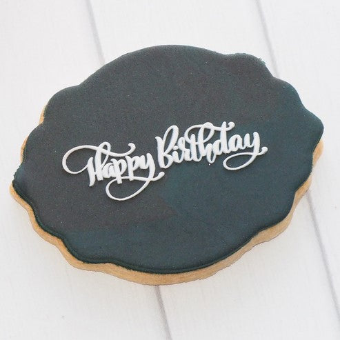 Happy Birthday Script Fondant Debosser | Cookie Cutter Shop Australia