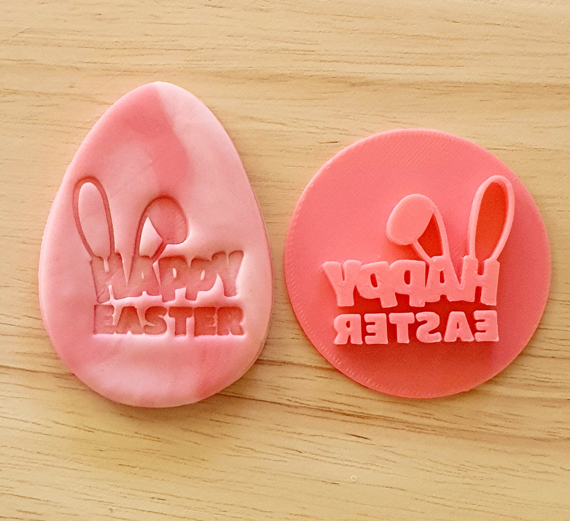 Happy Easter Fondant Embosser with Bunny Ears