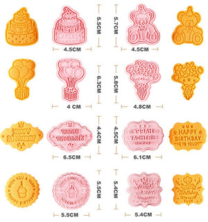 Happy Birthday Cookie Cutter & Stamp Set