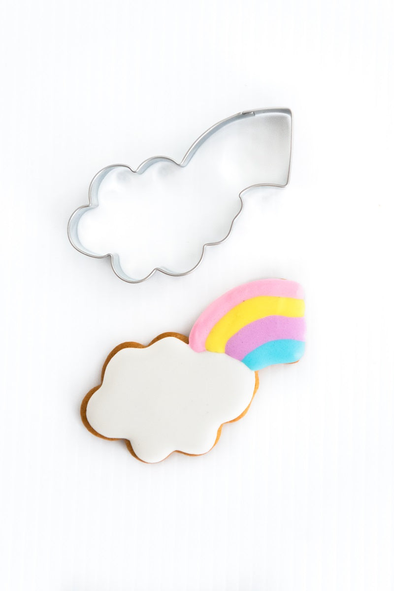 Cloud with Rainbow Burst 9.5cm Cookie Cutter | Cookie Cutter Shop Australia