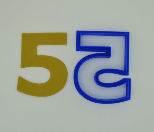 Number 5 Cookie Cutter 8cm Tall-Cookie Cutter Shop Australia