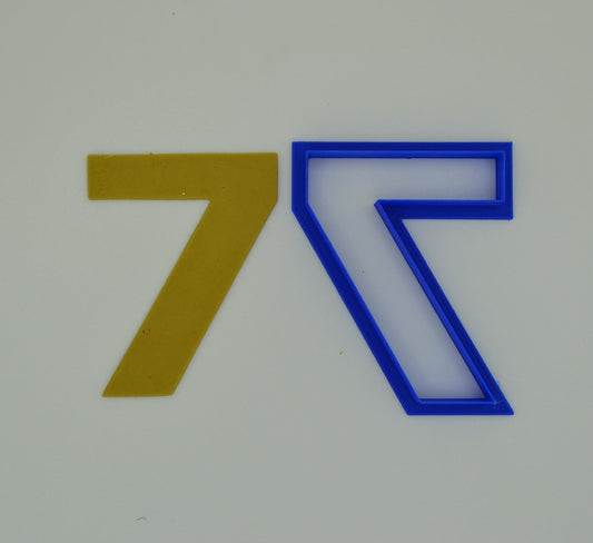 Number 7 Cookie Cutter 8cm Tall-Cookie Cutter Shop Australia