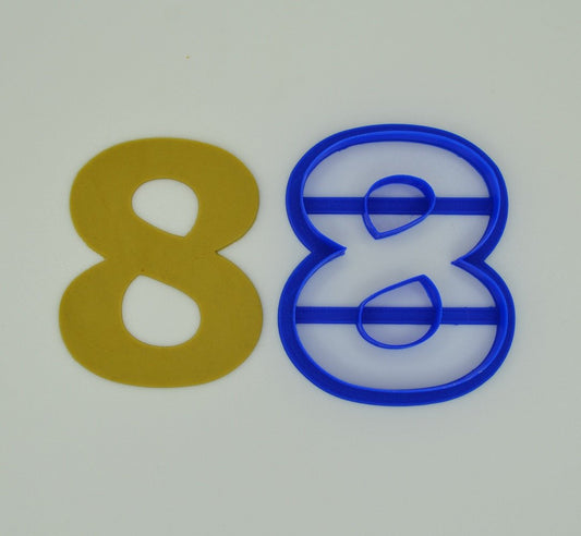 Number 8 Cookie Cutter 8cm Tall-Cookie Cutter Shop Australia