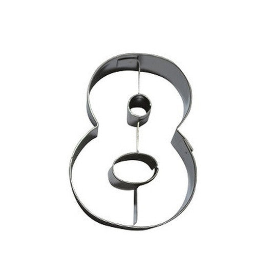 Number 8 6.5 cm Cookie Cutter Stainless Steel-Cookie Cutter Shop Australia