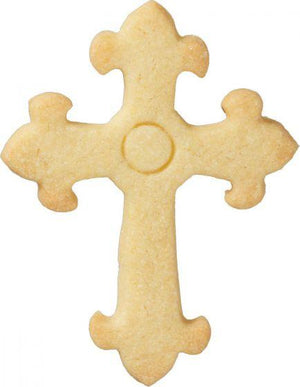 Cross Lily Ornate With Internal Detail 8cm Cookie Cutter-Cookie Cutter Shop Australia