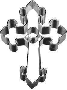 Cross Lily Ornate With Internal Detail 8cm Cookie Cutter-Cookie Cutter Shop Australia