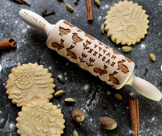 Small Easter Embossed Rolling Pin