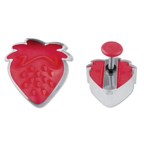 Strawberry Stamp and Cookie Cutter - 4.5cm-Cookie Cutter Shop Australia