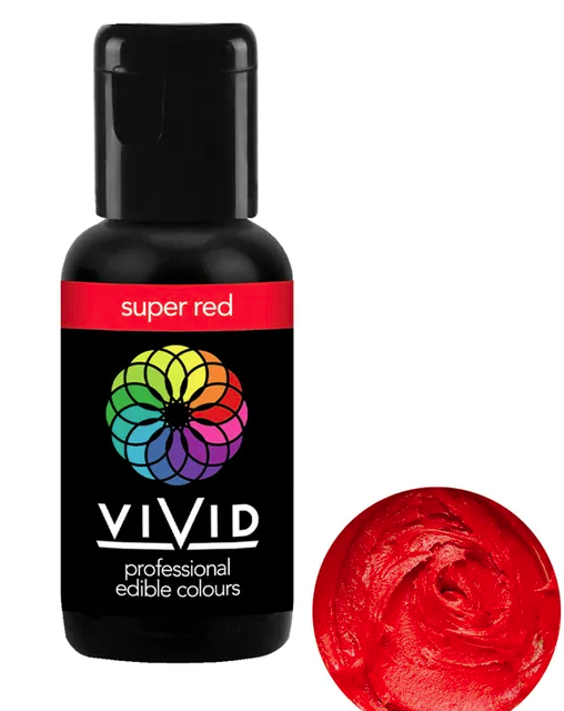 VIVID Super Red Gel Food Colour 21g | Cookie Cutter Shop Australia