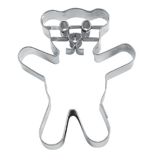 Teddy Bear 7cm with Embossed Face Cookie Cutter-Cookie Cutter Shop Australia