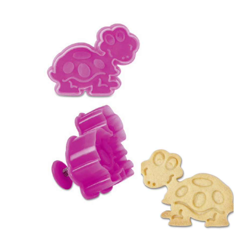Turtle Cookie Cutter Stamper with Ejector