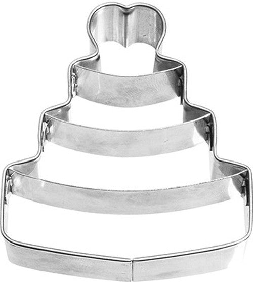 Tier Cake on Stand with Banner Cookie Cutter - Wedding or Birthday The –  Jameson Cookie Company