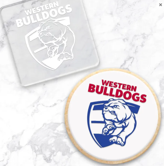 Western Bulldogs AFL Fondant Debosser | Cookie Cutter Shop Australia