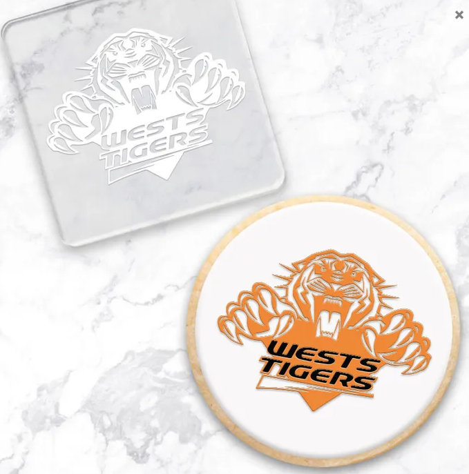 Wests Tigers NRL Debosser | Cookie Cutter Shop Australia