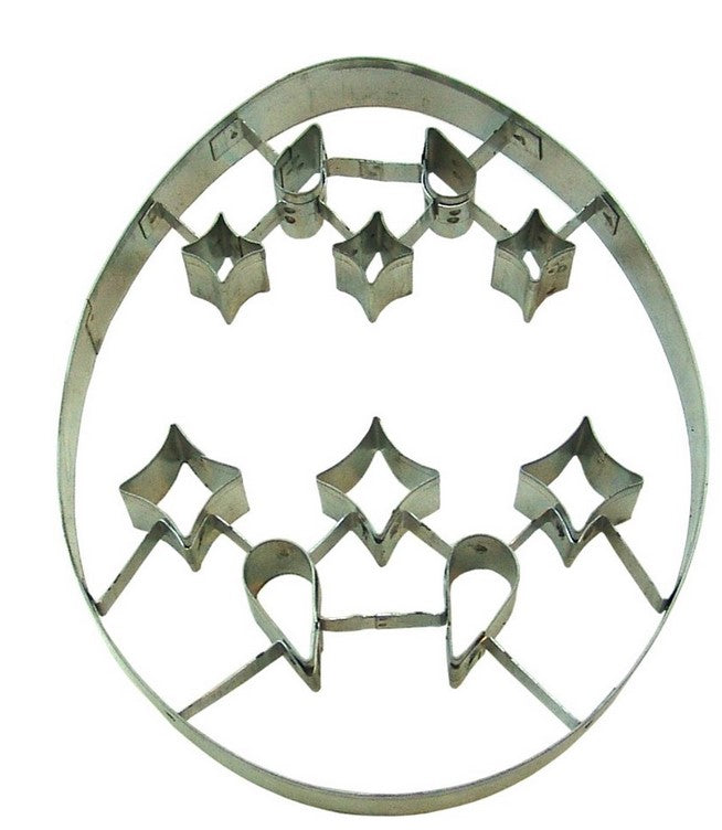 XL Easter Egg Cookie Cutter with Embossed Detail