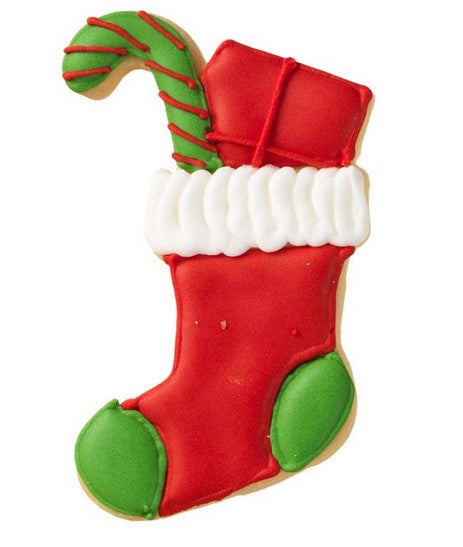 Christmas Stocking Cookie Cutter with Embossed Detail | Cookie Cutter Shop Australia