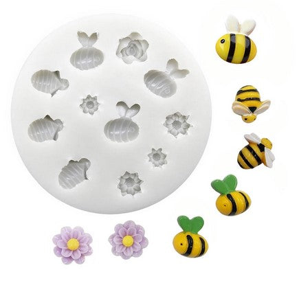 Bee & Flower Fondant Silicone Mould | Cookie Cutter Shop Australia