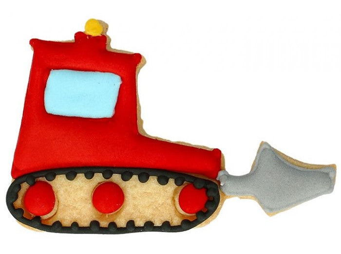 Bulldozer Cookie Cutter with Embossed Detail