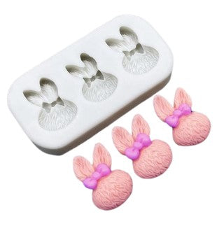Easter Bunny Bow Fondant Silicone Mould