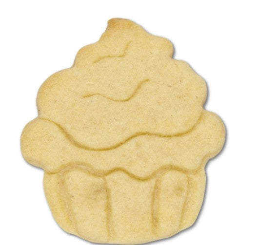 Cupcake Cookie Cutter with Embossed Detail 5.5cm