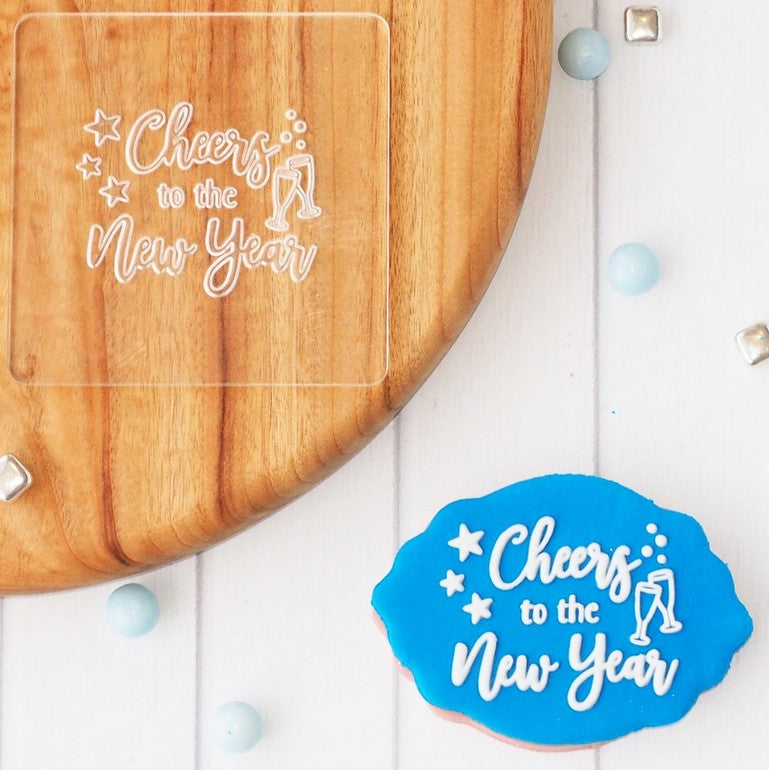 Fondant Debosser 'Cheers to the New Year' | Cookie Cutter Shop Australia