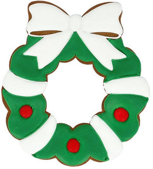 Christmas Wreath Cookie Cutter with Embossed Detail 18cm | Cookie Cutter Shop Australia