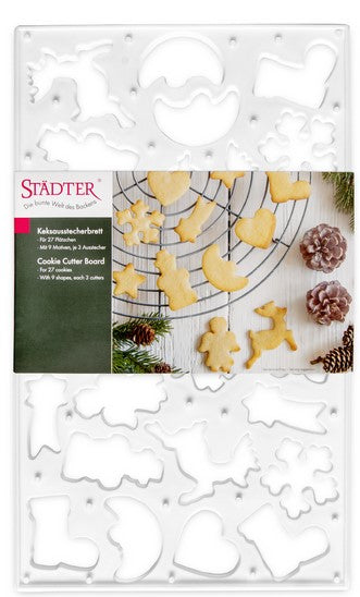 Christmas Cookie Cutter Board 27 Shapes | Cookie Cutter Shop Australia